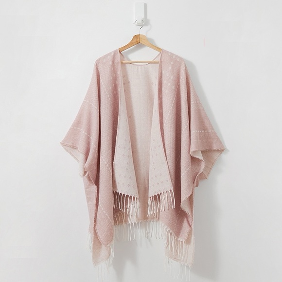Gentle Fawn Tops - GENTLE FAWN Hermosa Kimono Wrap Open Front Shrug Cardigan w/ Tassels